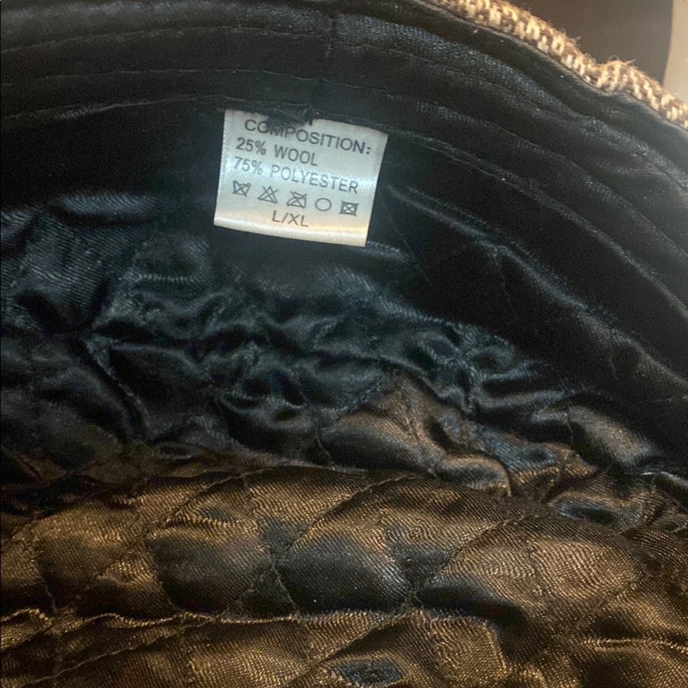 Men's Patchwork Flat Cap - Brown And Orange - image 2